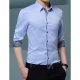 Men work shirt, solid color, long-sleeved