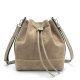 Women's classic sundries bucket shopping bag camel suede