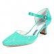 SHOES satin wedding shoes with square head buckle seat