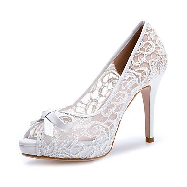 Women Network sweet, simple wedding shoes bow platform peep-toe