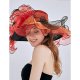 Female party cute chiffon lace soft hat sun hat, flower