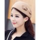 Female retro bucket hat, solid color