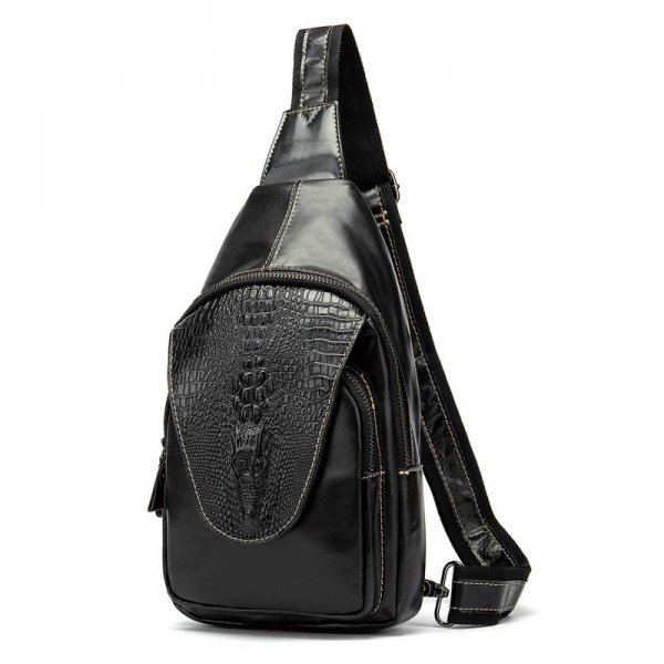 Men's waterproof crossbody men's black fashion style