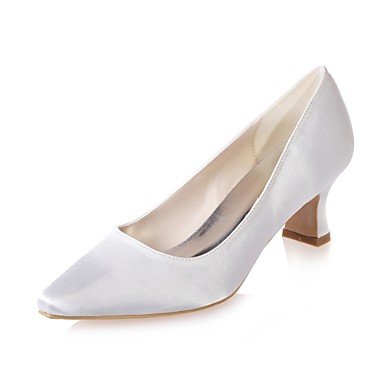 Satin shoes, wedding SHOES with seat Square Toe