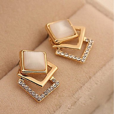 Women rhinestone earrings, fashion jewelry steel zirconium Dan Jingdian daily stage