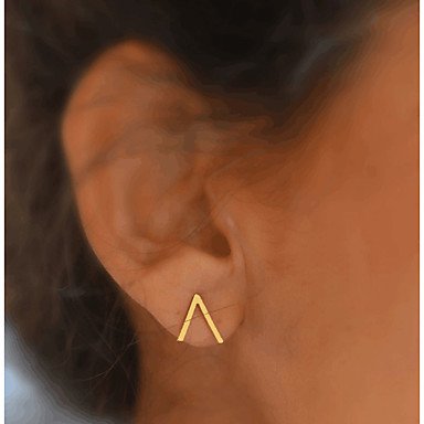 Women monogram earrings, basic, everyday casual fashion accessories