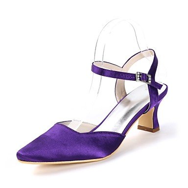 Women satin sweet, simple wedding SHOES with square head buckle seat