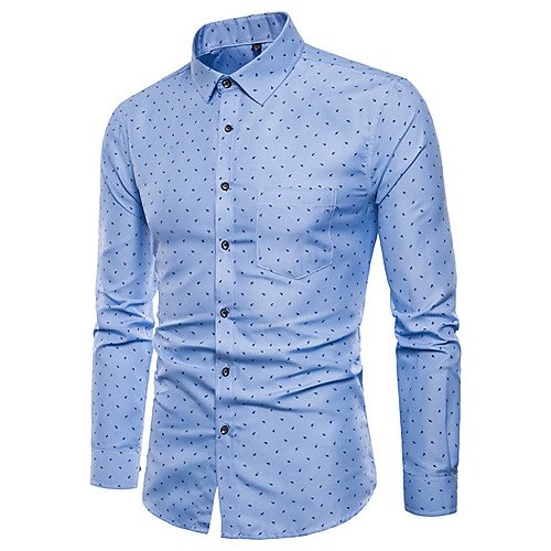 Large size men cotton shirts, dot, long sleeve