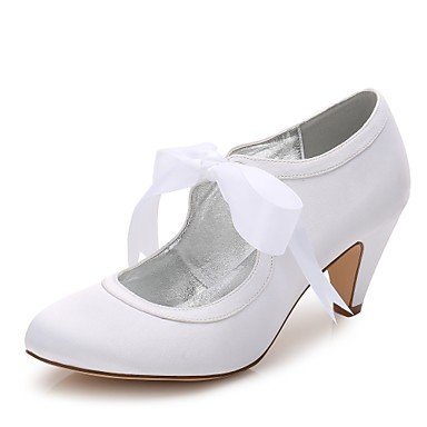 Sweet female satin wedding shoes round bow tie