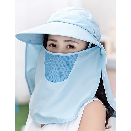 Female cute polyester soft hat sun hat, solid color