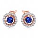 Cubic zirconia earrings, women fashion jewelry steel wedding roses