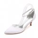 Female Marriage shoes comfortable two ankle strap satin wedding parties and dinners stones