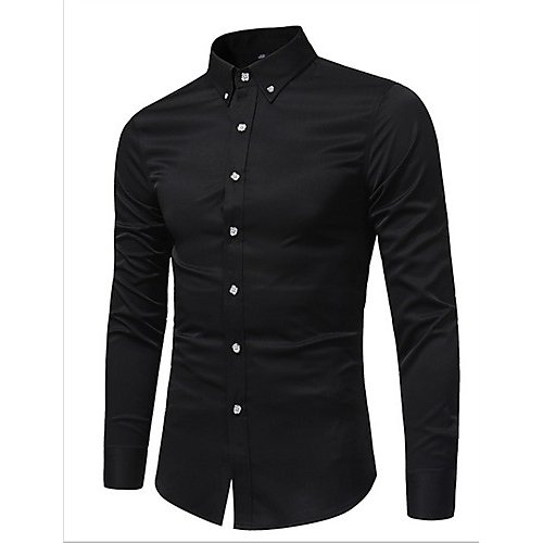 Men work shirt, striped, long-sleeved