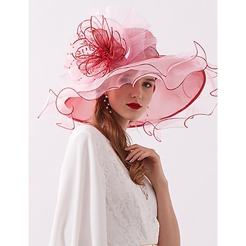 Female party cute chiffon lace soft hat sun hat, flower