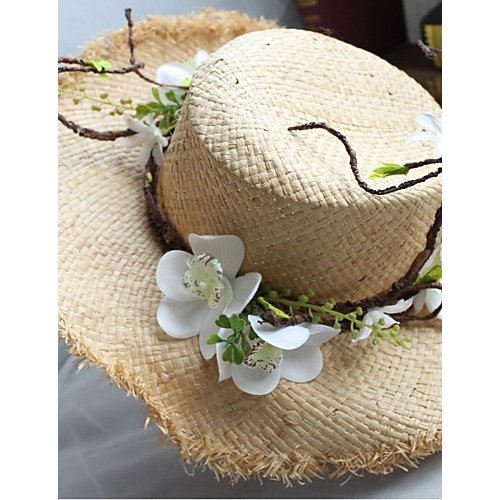 Female basic sun hat, flower