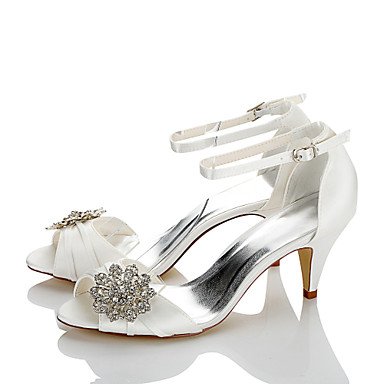 Satin shoes, comfortable open-toed sandals shiny, wedding