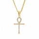 Cubic zirconia pendant necklace classic links, necklaces, stainless steel cross, faith fashion, jewelry stainless steel necklace