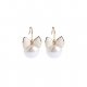 Women pearl earrings, pearl white bow basic birthday gift