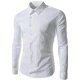 Men business casual Slim large size T-shirt, solid color classic collar, long-sleeved