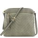 Women's temperament Messenger bag classic multi-function oblique back bucket bag gray