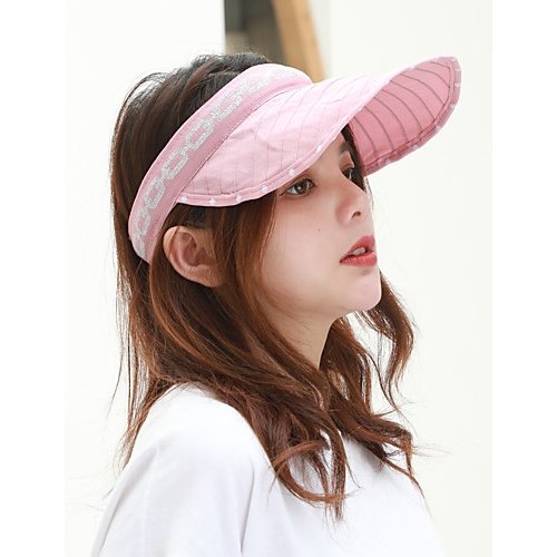 Women basic cute polyester sun hat, solid color